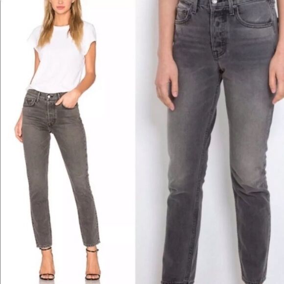 NWT GRLFRND Karolina High Waist Gray Jeans Sz 31
